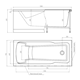 TIMO Hella Акриловая ванна прямоугольная 1500*750*630  белый HELLA1575 - фото 286604