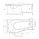 TIMO Vino Акриловая ванна асимметричная левая 1500*900*660 белый VINO1590L - фото 286616
