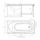 TIMO Kilo Акриловая ванна прямоугольная 1700*750*630 белый KILO1775 - фото 286679