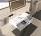 SANVIT Турин-1 Тумба под раковину подвесная для ванной комнаты , 1 выдвижной ящик , 3Д царга  (раковина r9070d) - фото 287518
