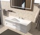 SANVIT Турин-1 Тумба под раковину подвесная для ванной комнаты , 1 выдвижной ящик , 3Д царга  (раковина r9070d) - фото 287519