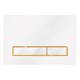 VECONI Кнопка смыва Square Design VFSD-WHG,150х220х13, пластик, белый, кайма - матовое золото VFSD003WHG - фото 288090