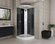 NIAGARA Eco Душевая кабина 1/4 круга размер 80x80 см, профиль - серебро / стекло - рисунок, двери раздвижные NIAGARA45031453 - фото 288820