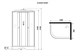 NIAGARA Eco Душевая кабина 1/4 круга правая размер 120x80 см, профиль - серебро / стекло - матовый E120/80/13R/MT - фото 288941