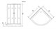 NIAGARA Premium Душевая кабина 1/4 круга размер 90x90 см, профиль - хром / стекло - прозрачное NIAGARA60010114G - фото 289301
