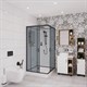 NIAGARA Premium Душевая кабина квадрат размер 90x90 см, профиль - черный матовый / стекло - тонированное NIAGARA69010134QBLACK - фото 289412