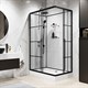 NIAGARA Standart Душевая кабина прямоугольник левая размер 100x80 см, профиль - черный матовый / стекло - прозрачное ST100/80/15QL/KL/BKT