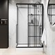 NIAGARA Standart Душевая кабина прямоугольник правая размер 100x80 см, профиль - черный матовый / стекло - прозрачное ST100/80/15QR/KL/BKT