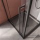 CEZARES Liner Душевой уголок прямоугольный размер 90x90 см, профиль - черный / стекло - прозрачное, двери распашные LINER-A-1-90-C-NERO-L - фото 291018