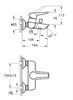 VITRA Solid S Смеситель для ванны и душа, хром A42444EXP - фото 295822