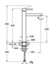 VITRA Origin Смеситель для раковины-чаши, большой, хром A42558 - фото 295848