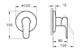 VITRA Root Round Встроенный смеситель для душа, хром A42728EXP - фото 295979