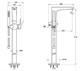 VITRA Root Round Напольный смеситель, хром A42741EXP - фото 295982