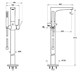 VITRA Root Round Напольный смеситель, медь A4274126EXP - фото 295985