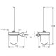 VITRA Minimax S Держатель ёршика, глянцевый хром A44790 - фото 296223