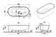 VITRA Geo Ванна 180x80 отдельностоящая+ножки+скрытый сифон, цвет белый 65380006000 - фото 296277