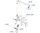 WASSERKRAFT A84202 Встраиваемый комплект для душа с верхней душевой насадкой и лейкой, оружейная сталь WASSERKRAFT A84202 - фото 300564