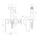 CEZARES Stylus Гигиенический душ со смесителем, сатин STYLUS-DIF-IN - фото 303598