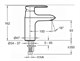 JACOB DELAFON Kumin Смеситель для умывальника Comfort size без донного клапана, цвет хром E99447-CP - фото 304071