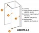 CEZARES Liberta Душевая перегородка ширина 70 см, профиль - хром / стекло - прозрачный LIBERTA-L-1-70-C-Cr - фото 305644