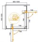 CEZARES Slider Душевой уголок квадратный размер 90x90 см, профиль - брашированное золото / стекло - прозрачный, двери распашные SLIDER-A-2-90/100-C-BORO - фото 305660