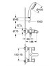 GROHE Costa L Смеситель для ванны с душевым гарнитуром, хром (распродажа) 2546010A распродажа - фото 306305