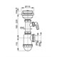 Alcaplast Сифон для мойки с нержавеющей peшeткой O115 с подводкой A446P-DN50/40 (распродажа) A446P-DN50/40 распродажа - фото 306395