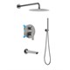 AQUATEK БЕТТА Set 4 в 1 Душевой комплект, шлиф. черный хром AQ1173BGM - фото 306673