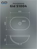 GID Раковина S1004 71160 встраиваемая сверху белая 61x40x19 GID-71160 - фото 309375