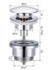 GID Донный клапан универсальный G-36CH 76603K хром 7x7x10 GID-76603K