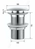 GID Донный клапан без перелива G-54BL 76601K черный глянцевый 7x7x10 GID-76601K