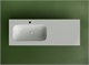 CERAMICA NOVA Grace Раковина накладная мебельная прямоугольная 1210x457x137 с чашей слева и отверстием под смеситель цвет белый CN7020 - фото 310957