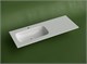 CERAMICA NOVA Grace Раковина накладная мебельная прямоугольная 1210x457x137 с чашей слева и отверстием под смеситель цвет белый CN7020 - фото 310958