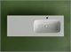 CERAMICA NOVA Grace Раковина накладная мебельная прямоугольная 1210x457x137 с чашей справа и отверстием под смеситель цвет белый CN7021 - фото 310961