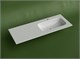 CERAMICA NOVA Grace Раковина накладная мебельная прямоугольная 1210x457x137 с чашей справа и отверстием под смеситель цвет белый CN7021 - фото 310962