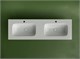 CERAMICA NOVA Grace Раковина накладная мебельная прямоугольная 1410x457x137 с двумя чашами и отверстиями под смеситель цвет белый CN7022 - фото 310965