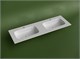 CERAMICA NOVA Grace Раковина накладная мебельная прямоугольная 1410x457x137 с двумя чашами и отверстиями под смеситель цвет белый CN7022 - фото 310966
