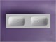 CERAMICA NOVA Grace Раковина накладная мебельная прямоугольная 1410x457x137 с двумя чашами без отверстий под смеситель цвет белый CN7022wx - фото 310969