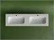 CERAMICA NOVA Grace Раковина накладная мебельная прямоугольная 1610x457x137 с двумя чашами и отверстиями под смеситель цвет белый CN7023 - фото 310981