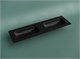 CERAMICA NOVA Grace Раковина накладная мебельная прямоугольная 1610x457x137 с двумя чашами и отверстиями под смеситель цвет черный матовый CN7023MB - фото 310990