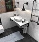 1MARKA Grunge Loft Тумба под раковину подвесная ширина 80 см, цвет бетон светлый У85851 - фото 316695