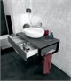 1MARKA Grunge Loft Тумба под раковину подвесная ширина 80 см, цвет бетон темно-серый У85848 - фото 316701