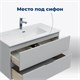 AQUANET Тумба под раковину подвесная Алвита New 80 2 ящика, серый AQUANET-277516 - фото 318710
