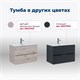AQUANET Тумба под раковину подвесная Алвита New 80 2 ящика, серый AQUANET-277516 - фото 318712