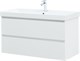 AQUANET Тумба под раковину подвесная Альтера 100 белый матовый AQUANET-337157 - фото 318817