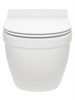 AQUAme Унитаз подвесной сиденье SoftClose, технология смыва QUIET, скрытый крепеж. 520х360х410, белый AQM2010 - фото 325678