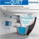 AQUAme Унитаз подвесной сиденье SoftClose, технология смыва QUIET, скрытый крепеж. 520х360х410, белый AQM2010 - фото 325686