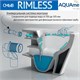 AQUAme Унитаз подвесной сиденье SoftClose, технология смыва Rimless, скрытый крепеж. , белый AQM2011 - фото 325696