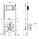 AQUAme Система инсталляции для унитаза Slim AQM4003 - фото 325756