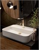 AQUAme Siena Смеситель для раковины однорычажный 82мм, Brushed gold AQM6210BG - фото 326083